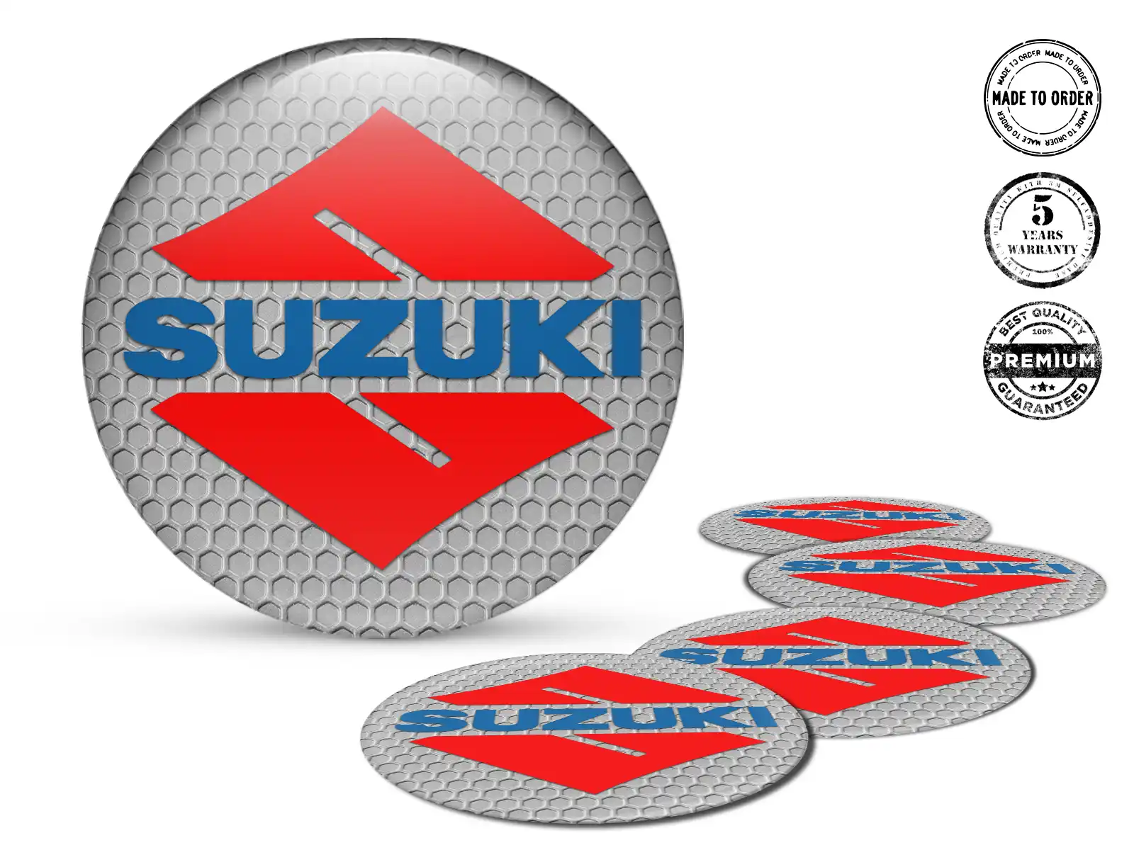 Suzuki Nabenplaketten Ausgabe Gewölbtes Label-Design